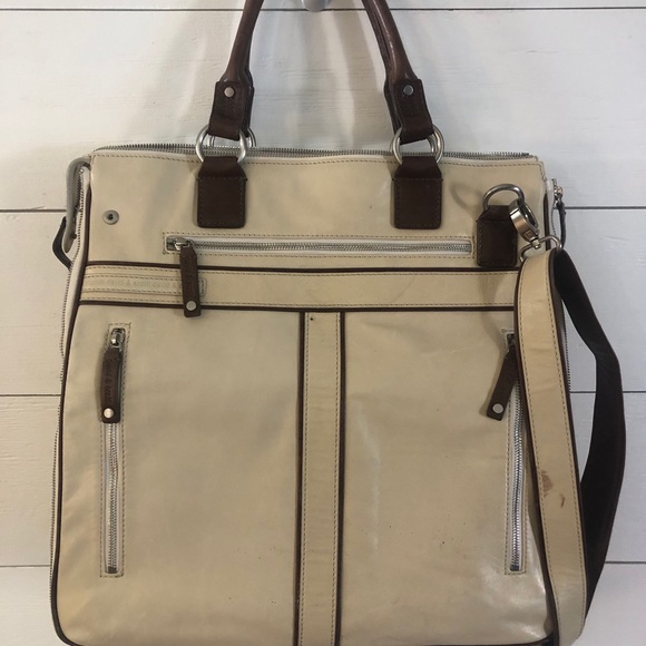 David & Scotti Leather Messenger Bag
